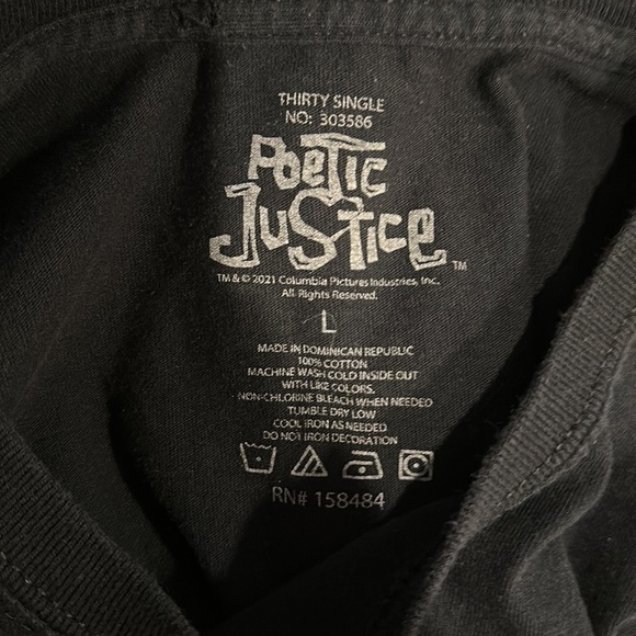 Poetic Justice men’s short sleeve size large - Picture 5 of 5